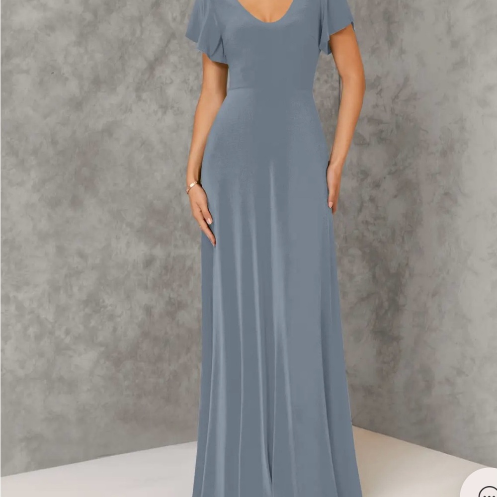 Azazie Elegant Blue Maxi Dress Sz 18